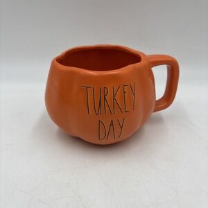 Rae Dunn TURKEY DAY Artisan Collection By Magenta Thanksgiving Fall Pumpkin Mug